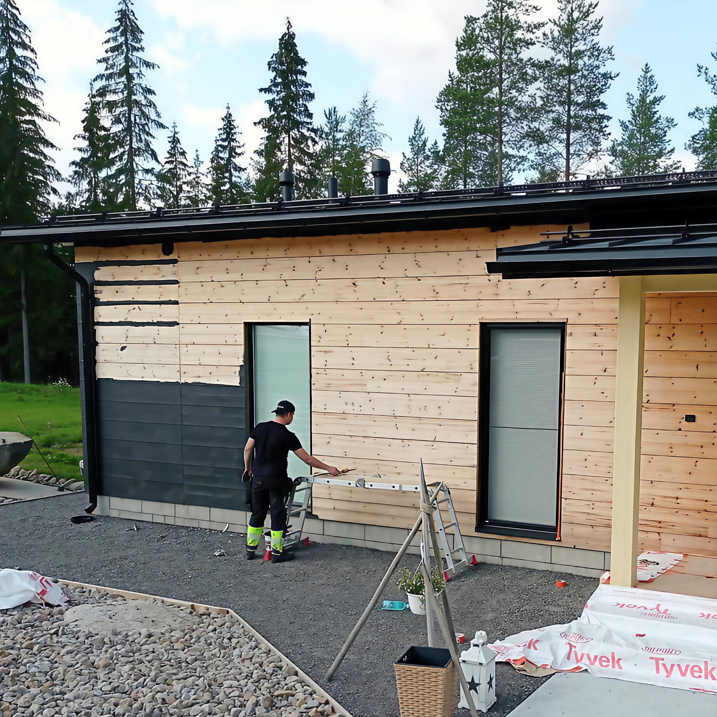 Vestalo Oy ulkoverhouksen maalaus